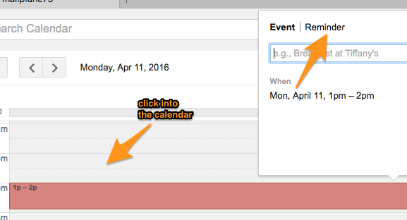 Google Calendar Reminder