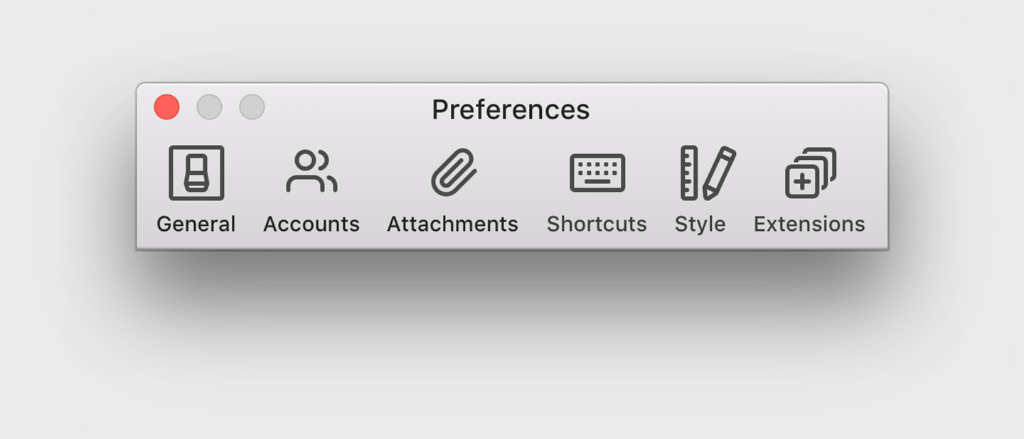Light version of toolbar icons