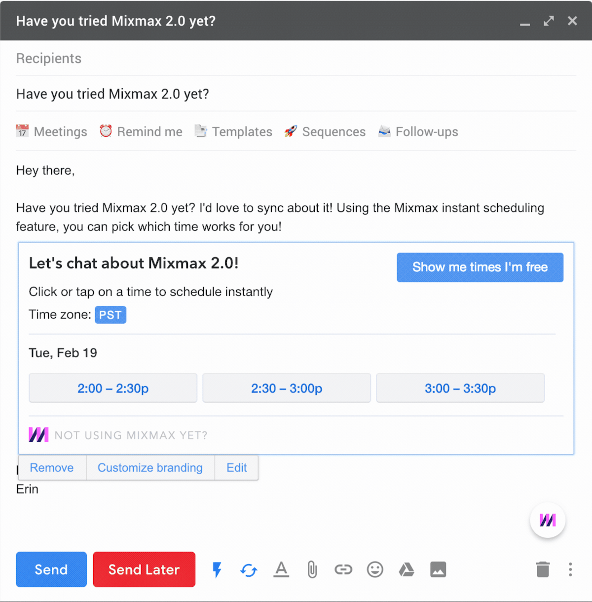 mixmax with gmail