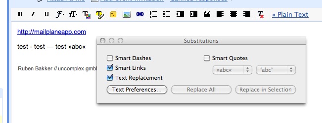 Substitution utility window